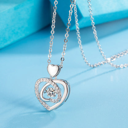 Beating Heart Necklace Female Chinese Valentine's Day