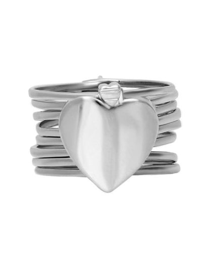 Sterling Silver Supple Heart Bracelet